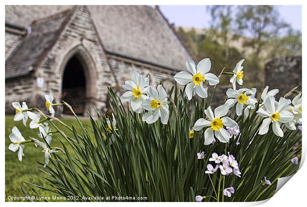 Spring In The Churchyard Print by Lynne Morris (Lswpp)