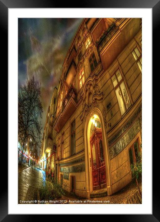Ornate Berlin door Framed Mounted Print by Nathan Wright