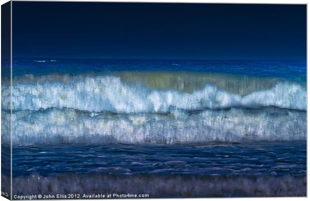 Blue Surf Canvas Print by John Ellis