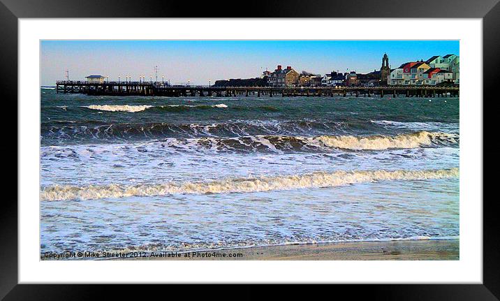 Swanage Pier Framed Mounted Print by Mike Streeter