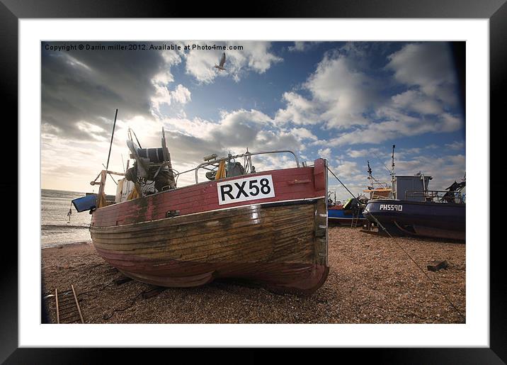 Hastings boat Framed Mounted Print by Darrin miller