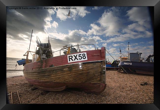 Hastings boat Framed Print by Darrin miller