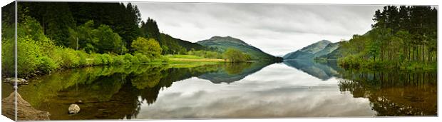 Loch Eck panorama Canvas Print by Gary Eason