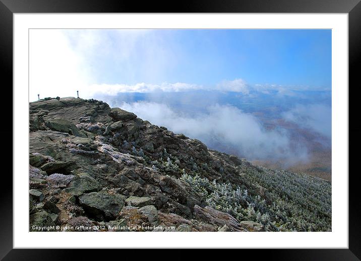 Whiteface Above The Clouds Framed Mounted Print by justin rafftree