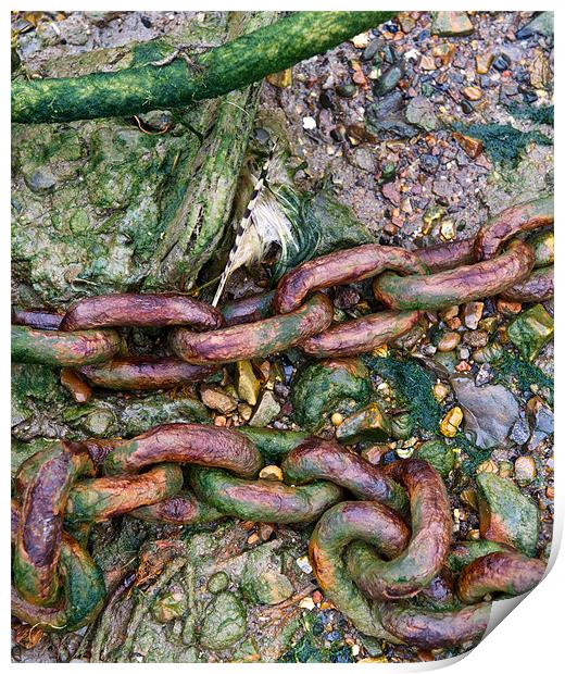 Beach chains II Print by Gary Eason