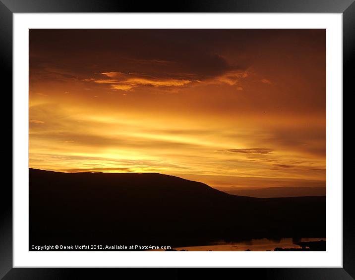 Sunset Framed Mounted Print by Derek Moffat Canvas & Prints