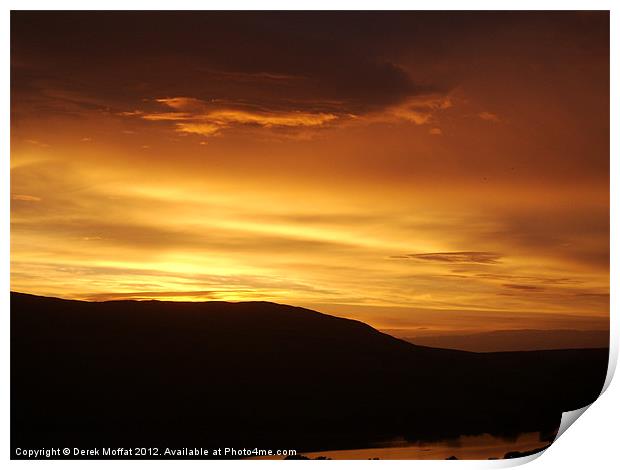 Sunset Print by Derek Moffat Canvas & Prints