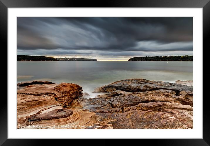 Textures of Land & Sky Framed Mounted Print by Mark Lucey