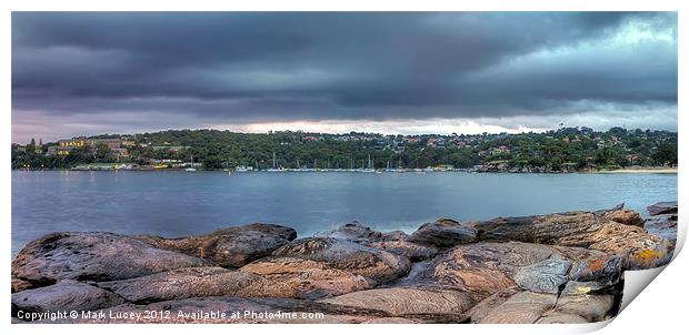 The Rocks of Hunter Bay Print by Mark Lucey