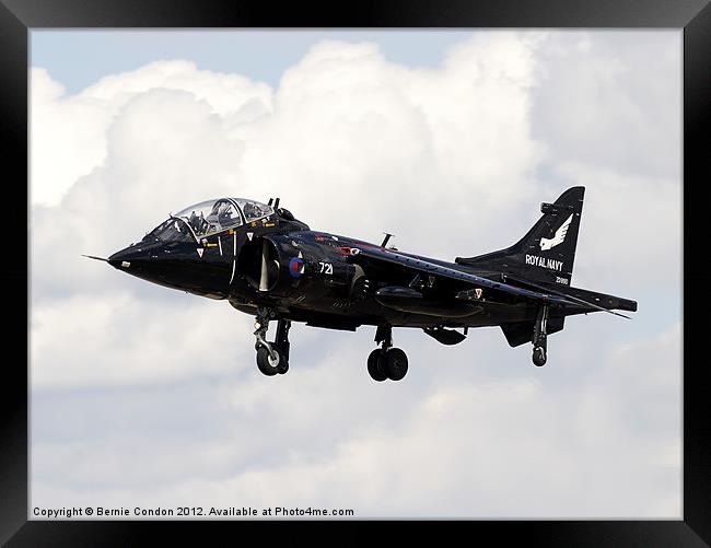 Royal Navy Harrier T4(N) Framed Print by Bernie Condon