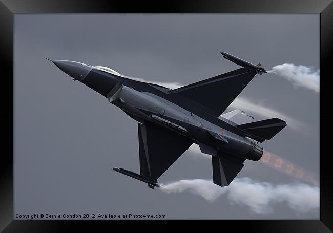 Belgian F-16 Fighting Falcon Framed Print by Bernie Condon