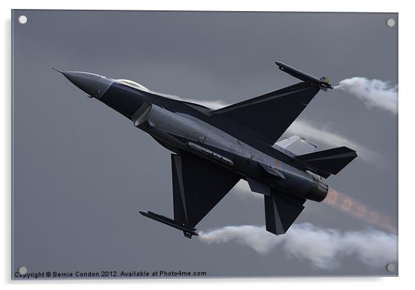 Belgian F-16 Fighting Falcon Acrylic by Bernie Condon