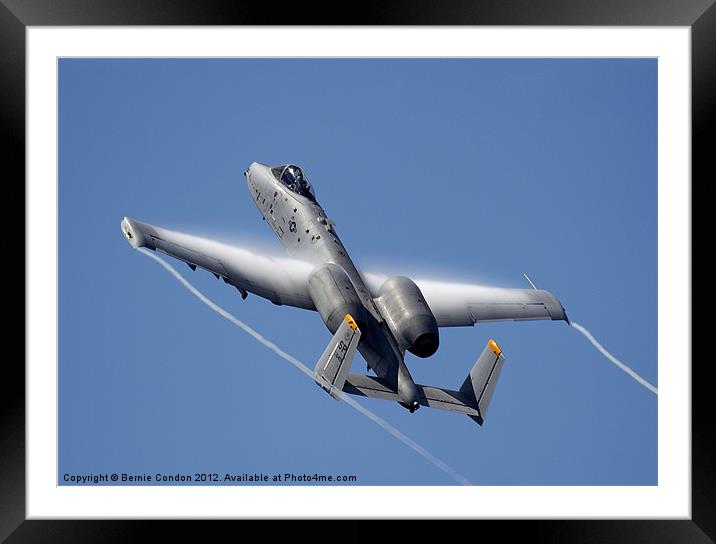 USAF A-10 Thunderbolt Framed Mounted Print by Bernie Condon