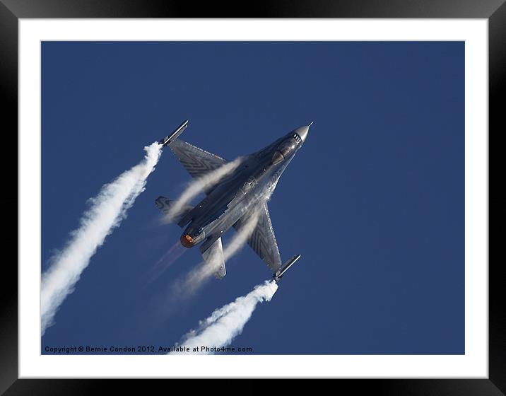 F16 Fighting Falcon Framed Mounted Print by Bernie Condon