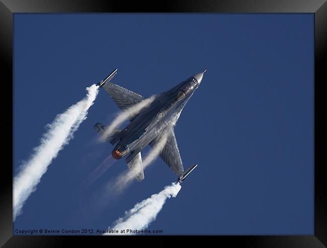 F16 Fighting Falcon Framed Print by Bernie Condon