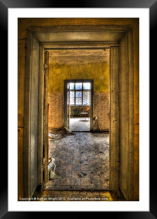 2 doors and a chair Framed Mounted Print by Nathan Wright