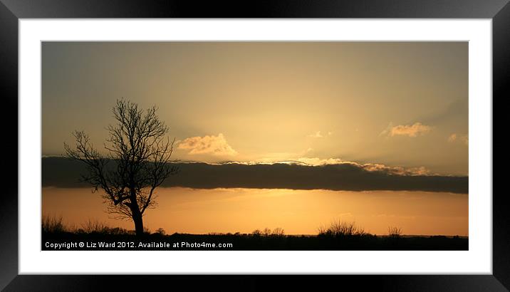 Sunset over Essex Framed Mounted Print by Liz Ward