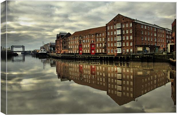 Reflections of the River Hull 2012 Canvas Print by Martin Parkinson