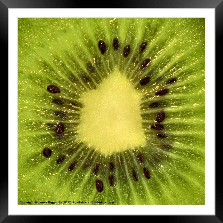 Kiwi Heart Framed Mounted Print by J Biggadike