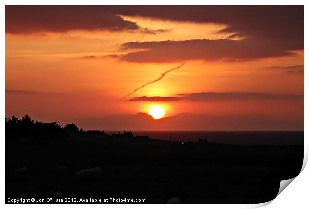 Sunrise over Mainland from Lewis Print by Jon O'Hara