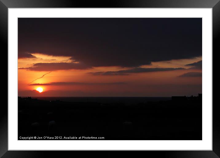 Sunrise over Mainland from Lewis Framed Mounted Print by Jon O'Hara
