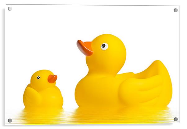 Rubber Ducks Acrylic by Kevin Tate