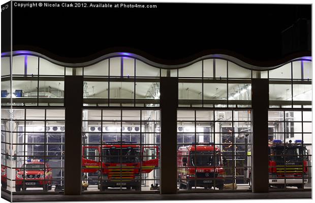 Fire Station Canvas Print by Nicola Clark