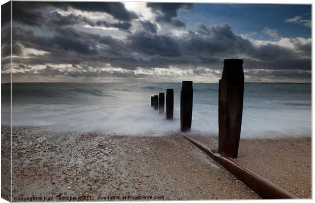 Sea View over the Solent Canvas Print by Karl Thompson