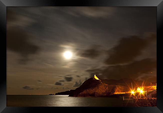 Ilfracombe by Night Framed Print by Dave Wilkinson North Devon Ph