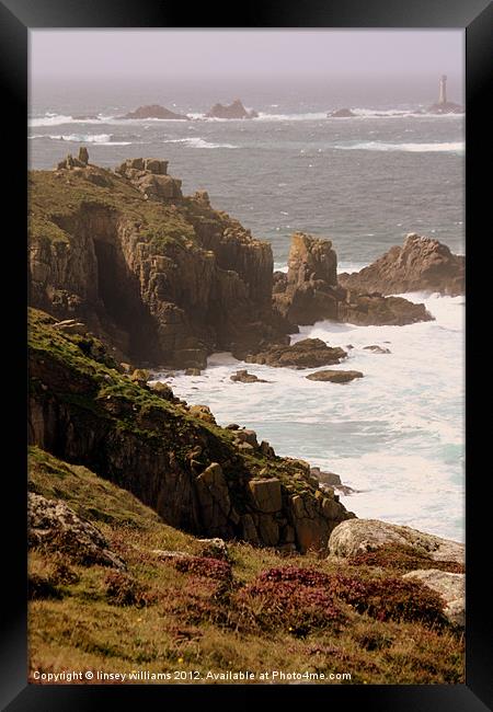 Cornish coast Framed Print by Linsey Williams