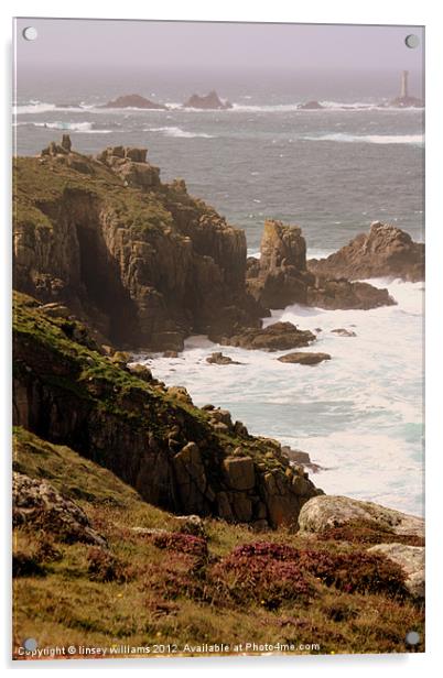 Cornish coast Acrylic by Linsey Williams