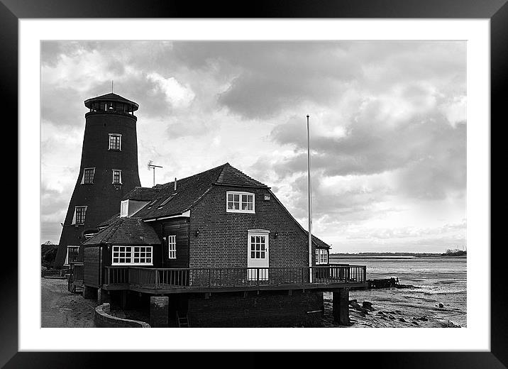 Langstone Harbour Windmill Framed Mounted Print by Donna Collett