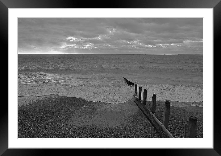 Hayling Island Beach Framed Mounted Print by Donna Collett