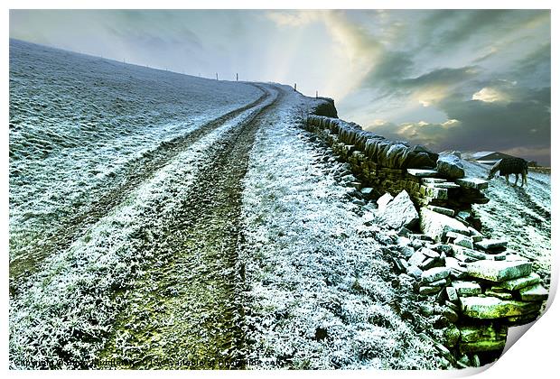 Icy Morning in Calderdale Print by Brian Middleton