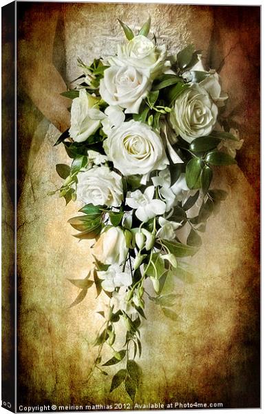 bridal bouquet Canvas Print by meirion matthias