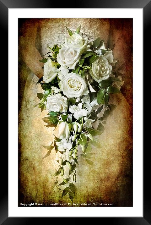 bridal bouquet Framed Mounted Print by meirion matthias