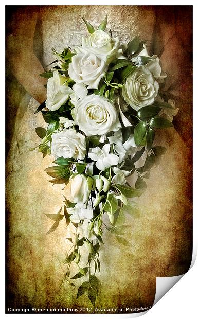 bridal bouquet Print by meirion matthias