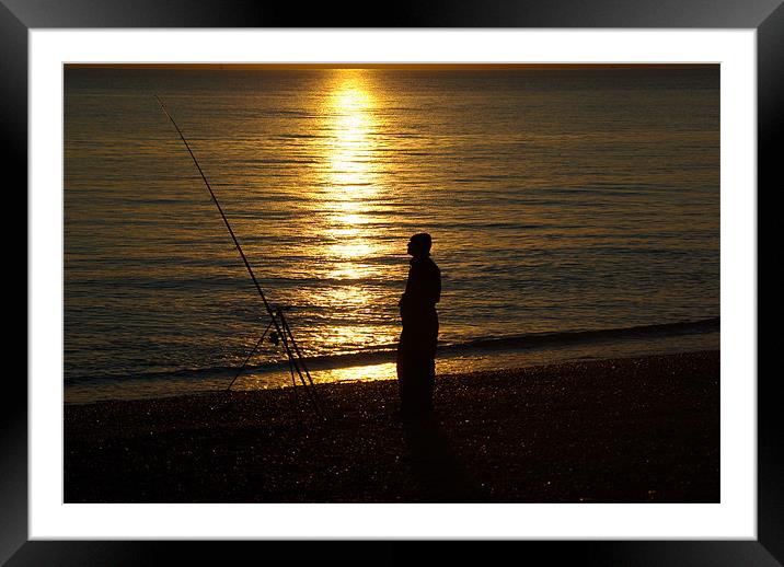 Fisherman Framed Mounted Print by Mark King