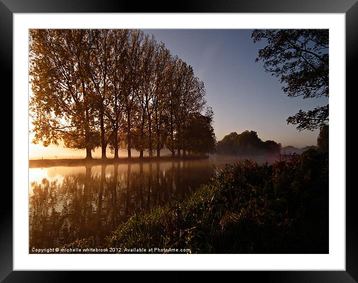 Autumn Sunrise Framed Mounted Print by michelle whitebrook