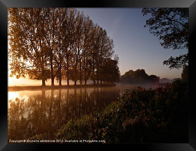 Autumn Sunrise Framed Print by michelle whitebrook