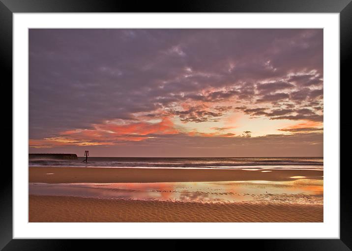 Gorleston Beach Sunrise Framed Mounted Print by Paul Macro