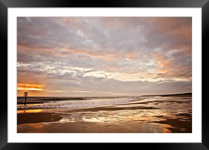 Gorleston Beach Sunrise 2 Framed Mounted Print by Paul Macro