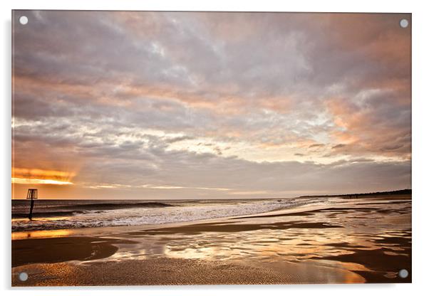 Gorleston Beach Sunrise 2 Acrylic by Paul Macro