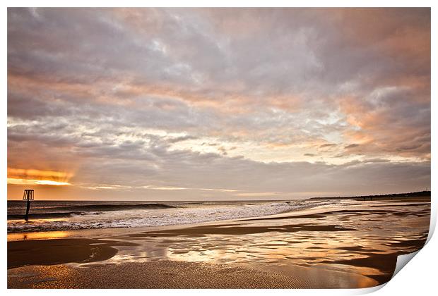 Gorleston Beach Sunrise 2 Print by Paul Macro