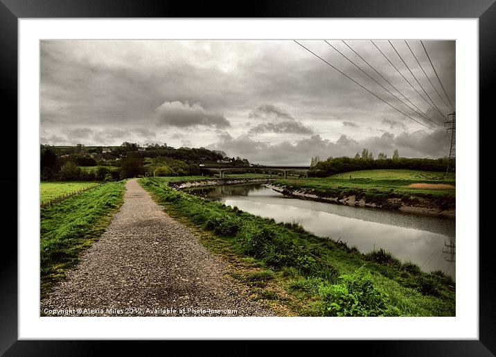 Barnstaple Cycle Path Framed Mounted Print by Alexia Miles