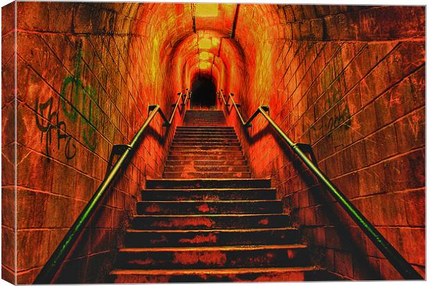 Smugglers Tunnel Shaldon Hdr Canvas Print by kevin wise