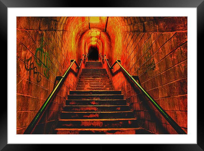 Smugglers Tunnel Shaldon Hdr Framed Mounted Print by kevin wise