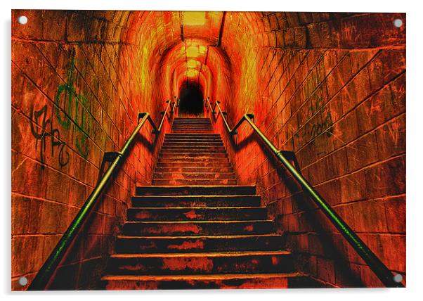 Smugglers Tunnel Shaldon Hdr Acrylic by kevin wise