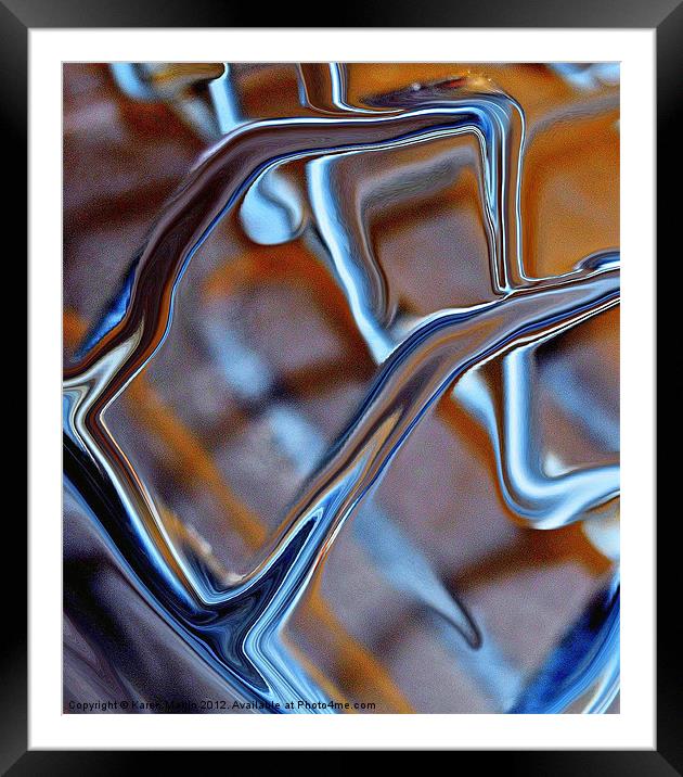 Abstract Drainer Framed Mounted Print by Karen Martin