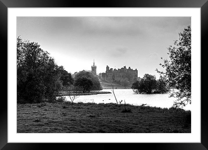 Church and Palace - B&W Framed Mounted Print by Tom Gomez